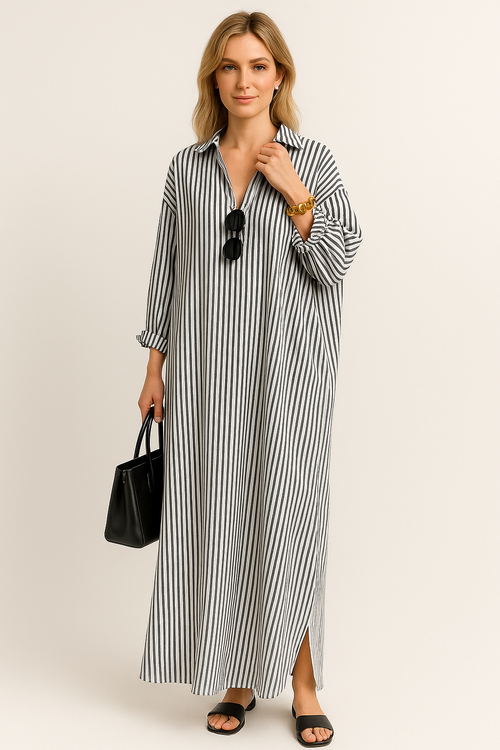 Novara | Robe chemise légèrement oversize