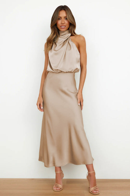 Valeria |  Robe Longue avec Col Halter