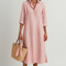 Novara | Robe chemise rayée classique
