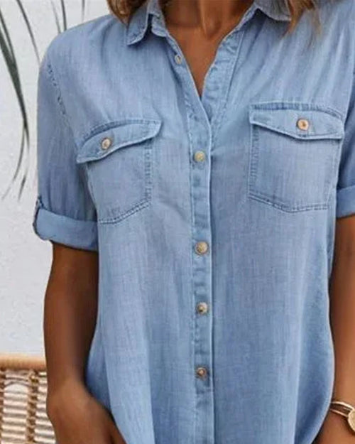 Novara | Robe chemise en denim décontractée