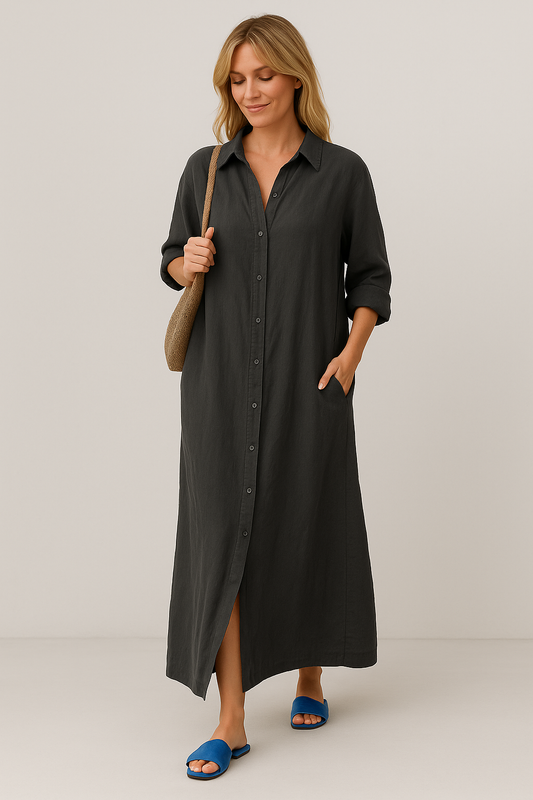 Novara| Robe chemise oversize en lin