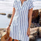 NOVARA | Robe Chemise Rayée Élégante